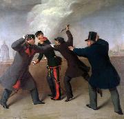 unknow artist Attentat auf Kaiser Franz Joseph oil painting reproduction